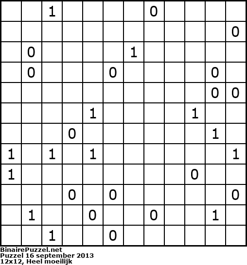 Binaire Puzzel