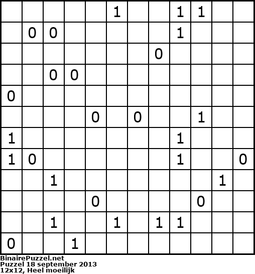 Binaire Puzzel