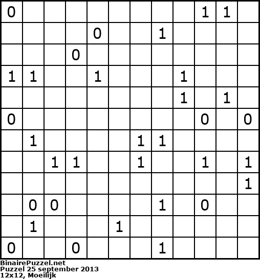 Binaire Puzzel