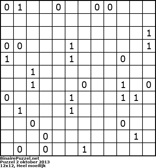 Binaire Puzzel