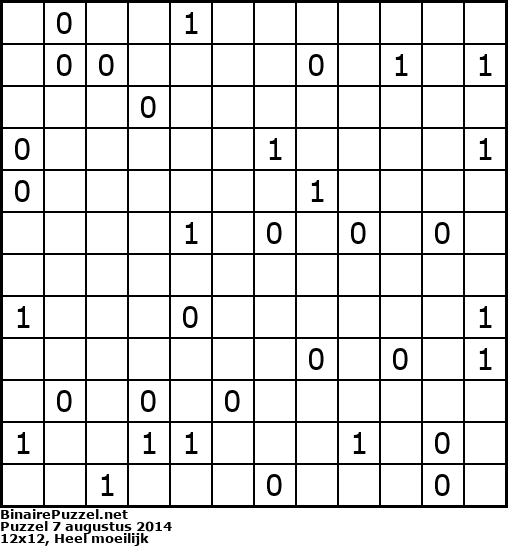 Binaire Puzzel