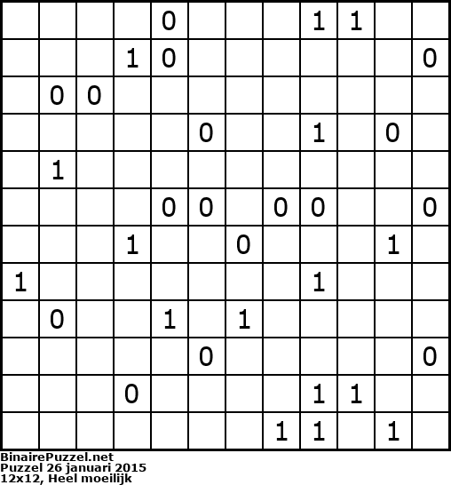 Binaire Puzzel