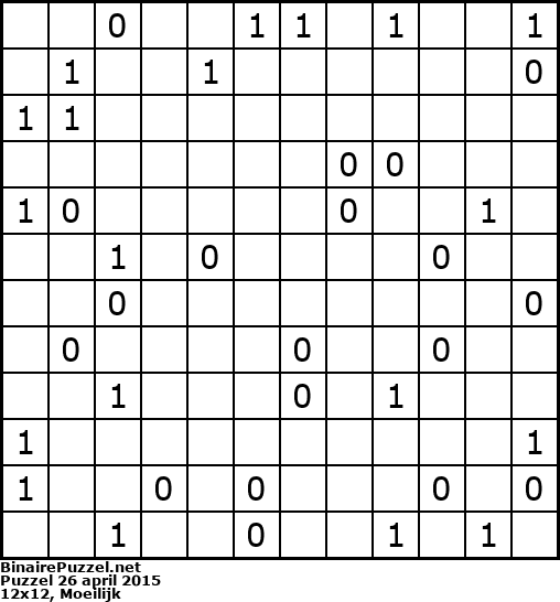 Binaire Puzzel