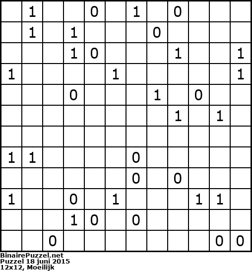 Binaire Puzzel
