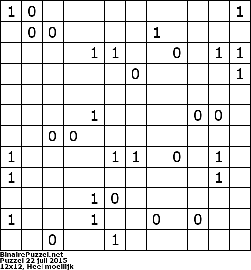 Binaire Puzzel