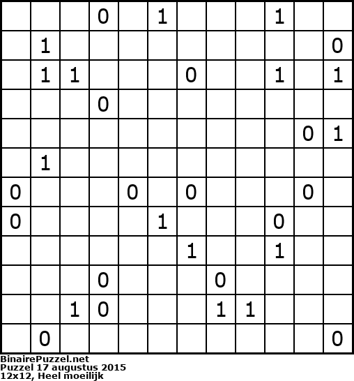Binaire Puzzel