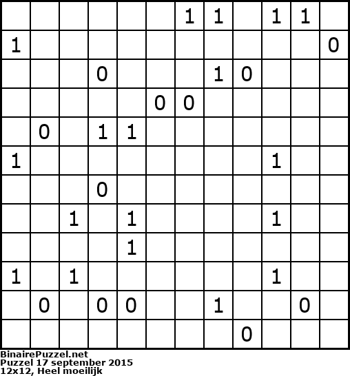 Binaire Puzzel