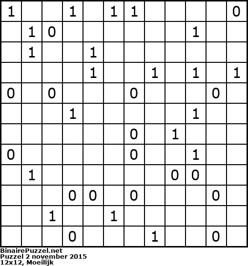 Binaire Puzzel