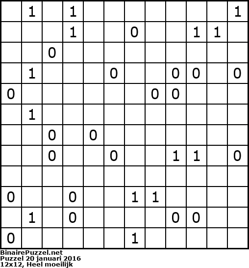 Binaire Puzzel