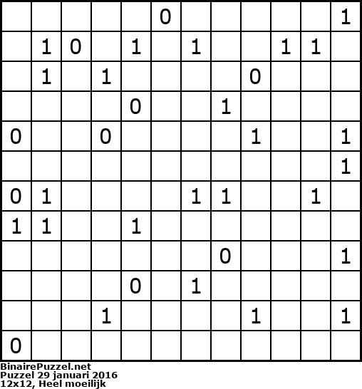 Binaire Puzzel