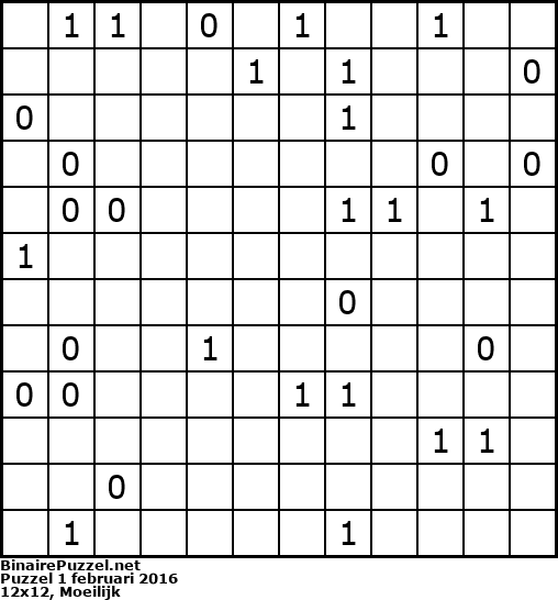 Binaire Puzzel