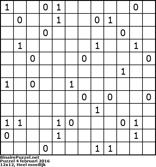 Binaire Puzzel