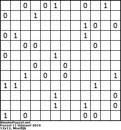 Binaire Puzzel