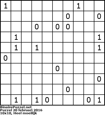 Binaire Puzzel