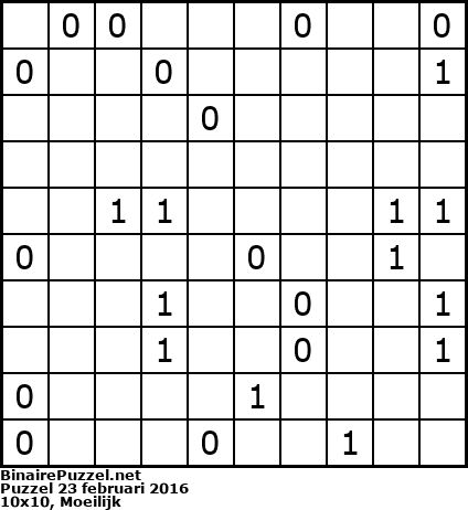 Binaire Puzzel