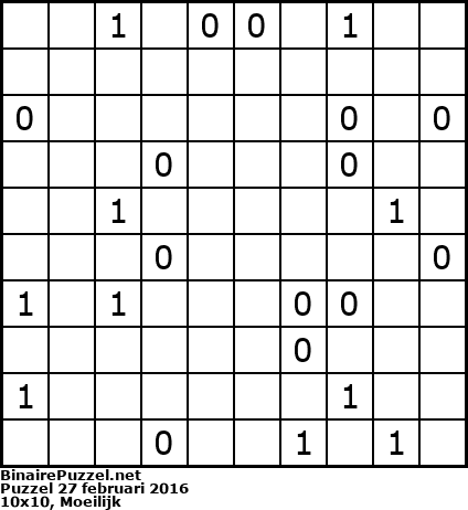 Binaire Puzzel