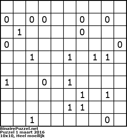 Binaire Puzzel