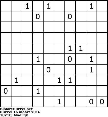 Binaire Puzzel