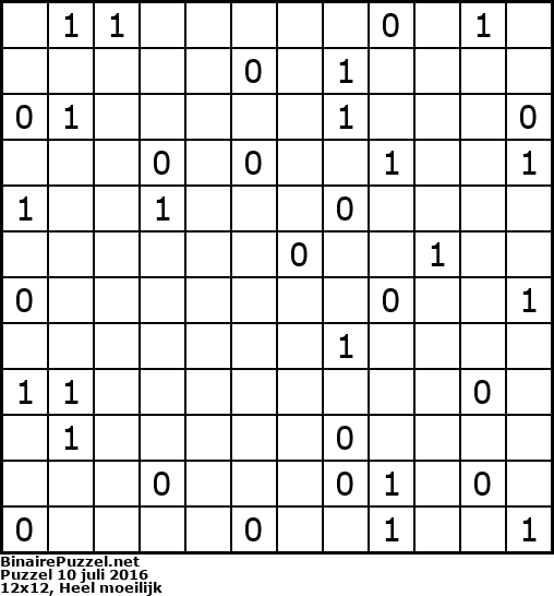 Binaire Puzzel