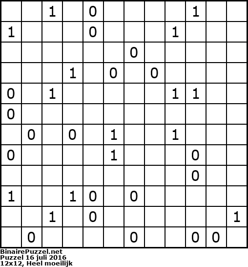 Binaire Puzzel