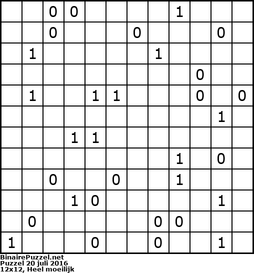 Binaire Puzzel