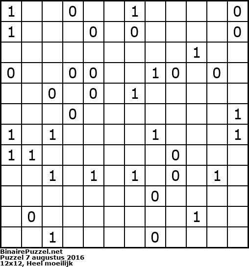 Binaire Puzzel