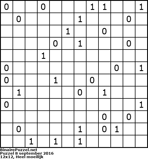Binaire Puzzel