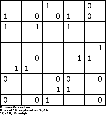 Binaire Puzzel