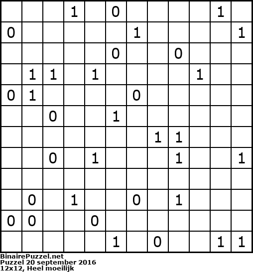 Binaire Puzzel