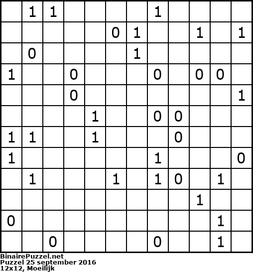Binaire Puzzel