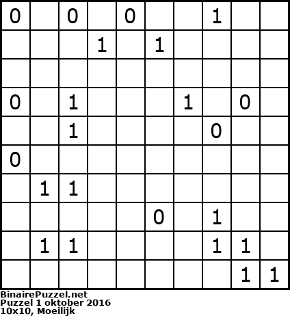 Binaire Puzzel