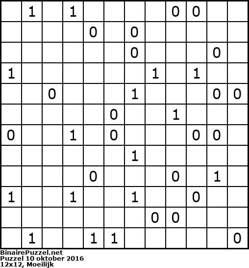 Binaire Puzzel