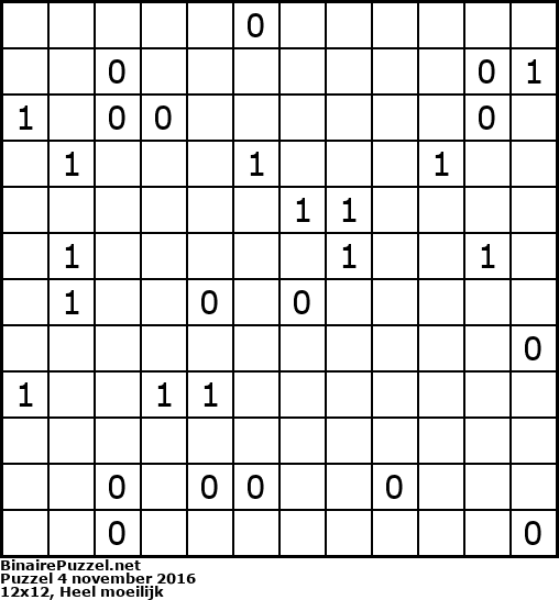 Binaire Puzzel