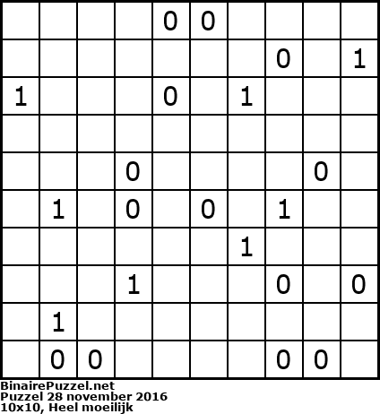 Binaire Puzzel