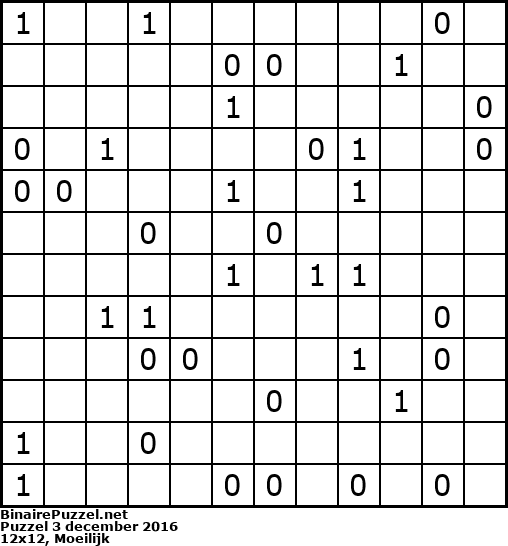 Binaire Puzzel