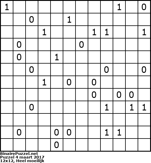 Binaire Puzzel