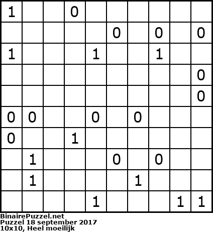 Binaire Puzzel
