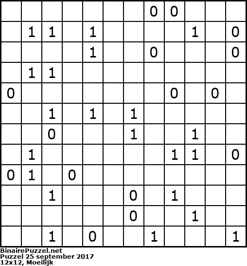 Binaire Puzzel