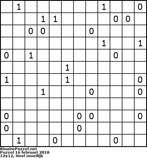 Binaire Puzzel