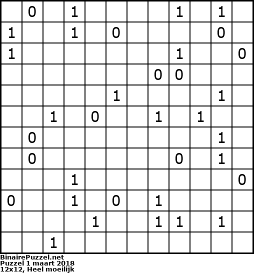 Binaire Puzzel
