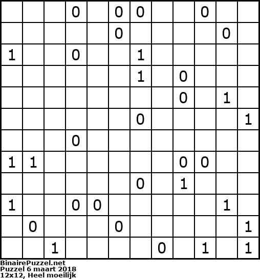 Binaire Puzzel