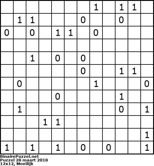 Binaire Puzzel