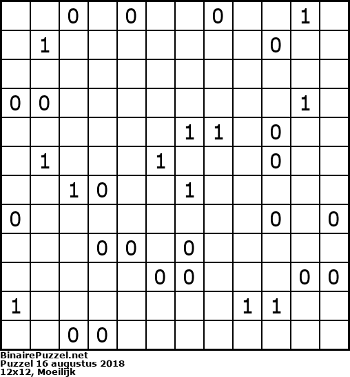 Binaire Puzzel