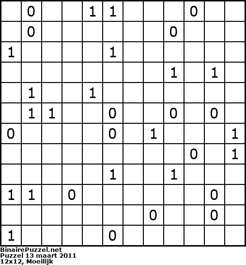 Binaire Puzzel