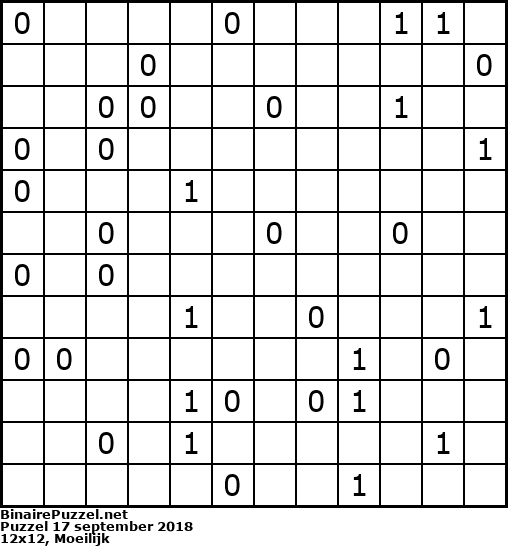 Binaire Puzzel