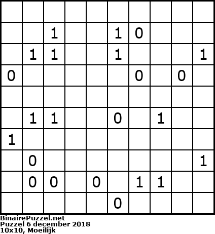 Binaire Puzzel