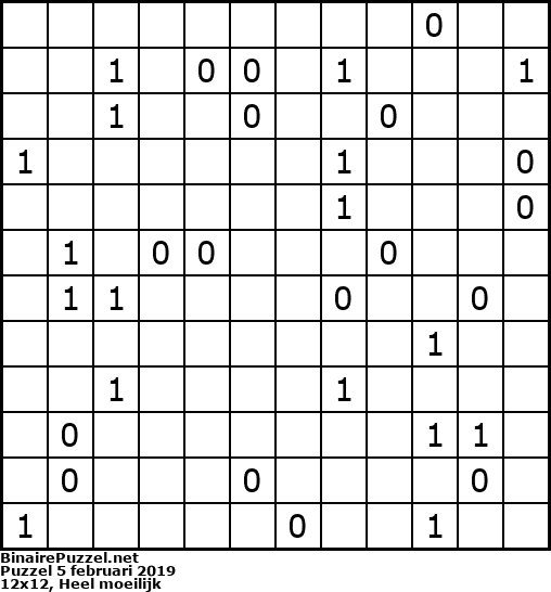Binaire Puzzel