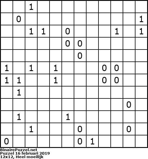 Binaire Puzzel