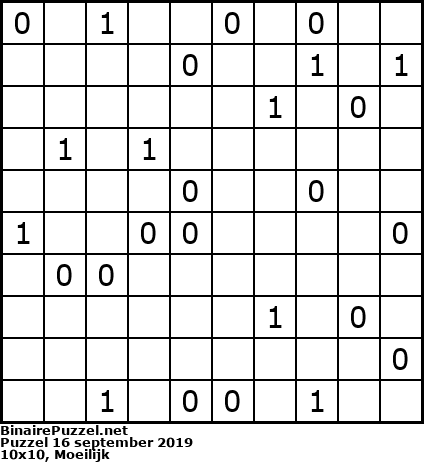 Binaire Puzzel