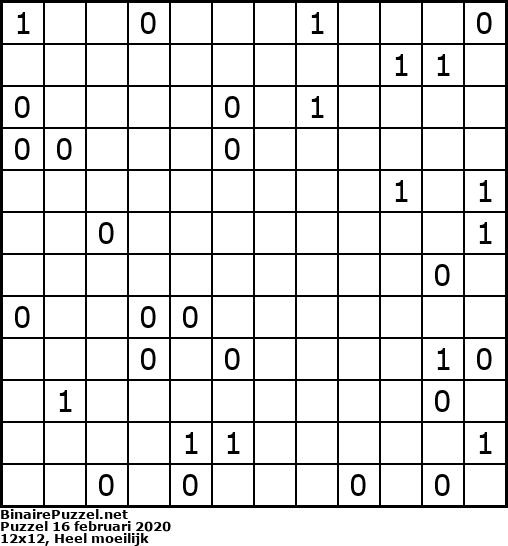 Binaire Puzzel